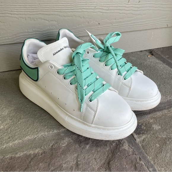 Alexander McQueen Platform Sneakers White/Mint
